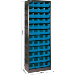 ARMOIRE METALLIQUE 48 BOITES A BEC 636X290X1900 -17751EDA