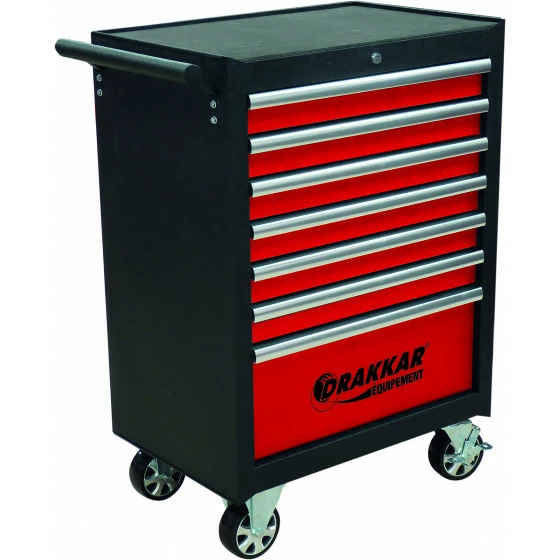 Servante D'atelier Noire Et Rouge 7 Tiroirs DRAKKAR EQUIPEMENT - 09141 3 Servante D'atelier Noire Et Rouge 7 Tiroirs DRAKKAR EQUIPEMENT - 09141