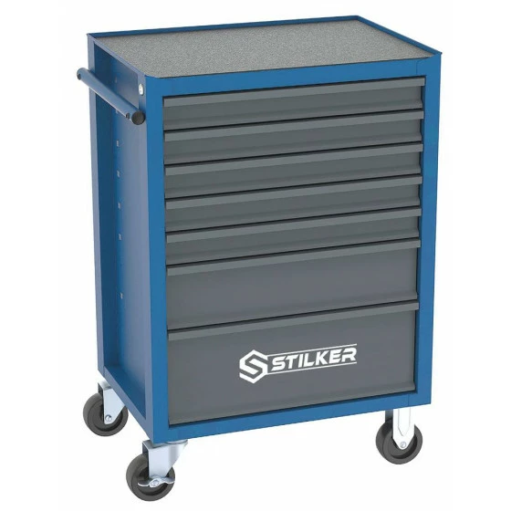 Servante D'atelier 7 Tiroirs Bleu/gris 675x450x900mm STILKER - 72517 3 Servante D'atelier 7 Tiroirs Bleu/gris 675x450x900mm STILKER - 72517