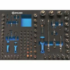 Module Mousse 535x400mm Douilles, Cliquets 1/2' - 1/4' - 95 Pcs - 9621UNIVERSEL